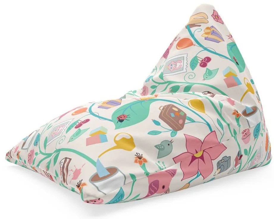 Sedací vak Triangl maľovanie, farebná