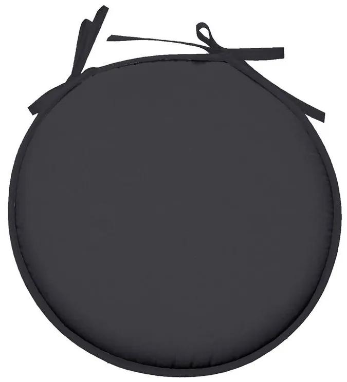 Podsedák na stoličke NELSON guľatý antracitový sada 4 ks