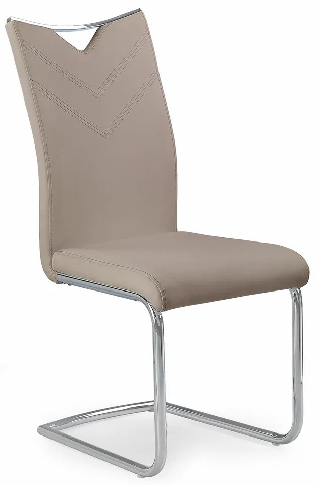 Jedálenská stolička Miley, hnedá / strieborná