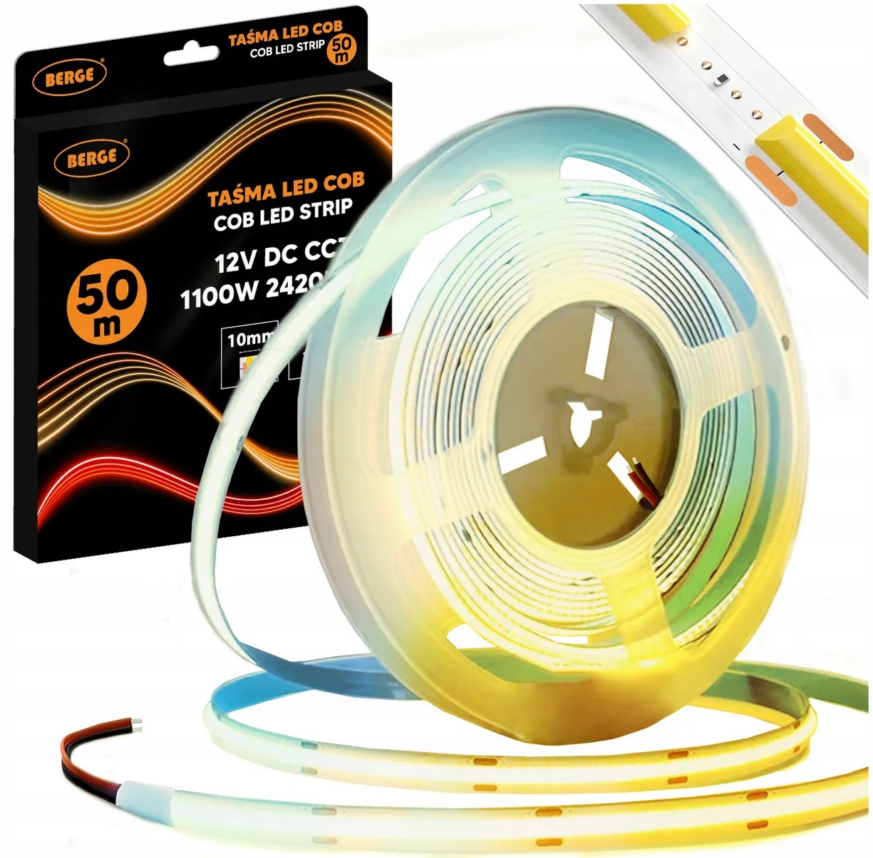 BERGE LED pásik COB Neon CCT 24V - 608D - 22W/m - IP20 - 50m