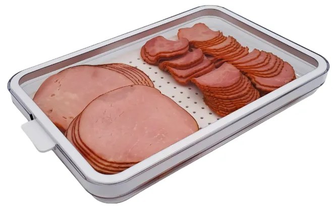 Organizér do chladničky, s vekom a špeciálnou podložkou 1,3 l CAUMA