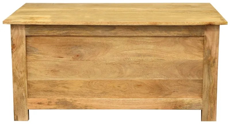 Truhlica 90x45x45 Hina z mangového dreva Mango natural