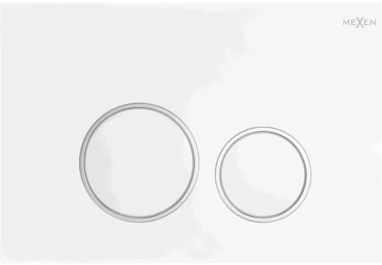 Mexen Fenix 05, splachovacie tlačidlo pre Mexen modul, biela matná-chrómová, 600520