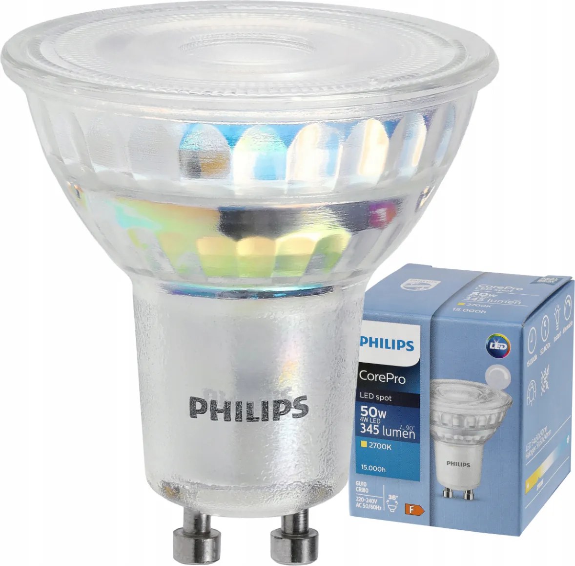 LED žiarovka Philips GU10 - 4W - 345 Lm - teplá biela - CorePro Premium