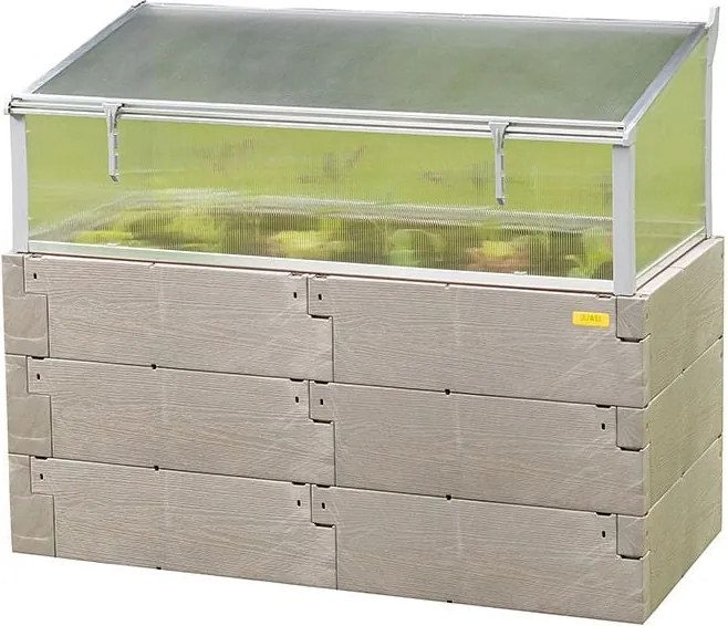 Juwel Vysoký záhon Timber, plast, 126 × 65 × 90 cm