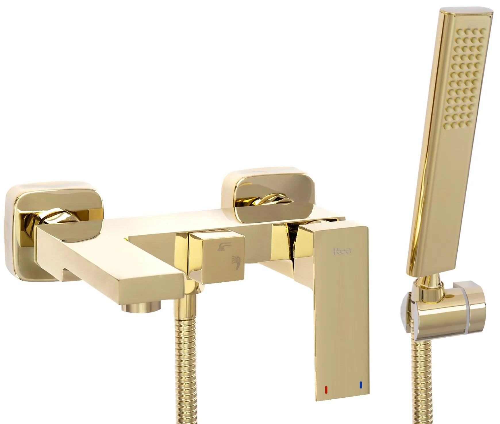 Rea Fenix, vaňová batéria s ručným sprchovým setom, zlatá lesklá, REA-B5666