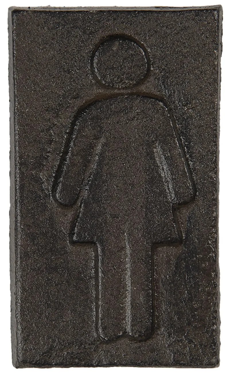 Kovová ceduľa označenie dámy - 6*1*11 cm