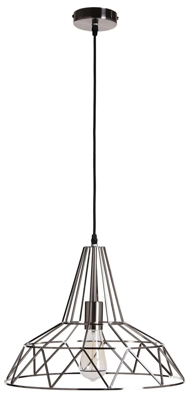 Strieborné závesné svetlo Kaya - Ø40 x 34 cm