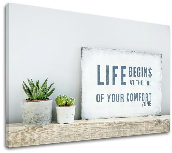 Motivačný obraz na stenu Life begins | rôzne rozmery