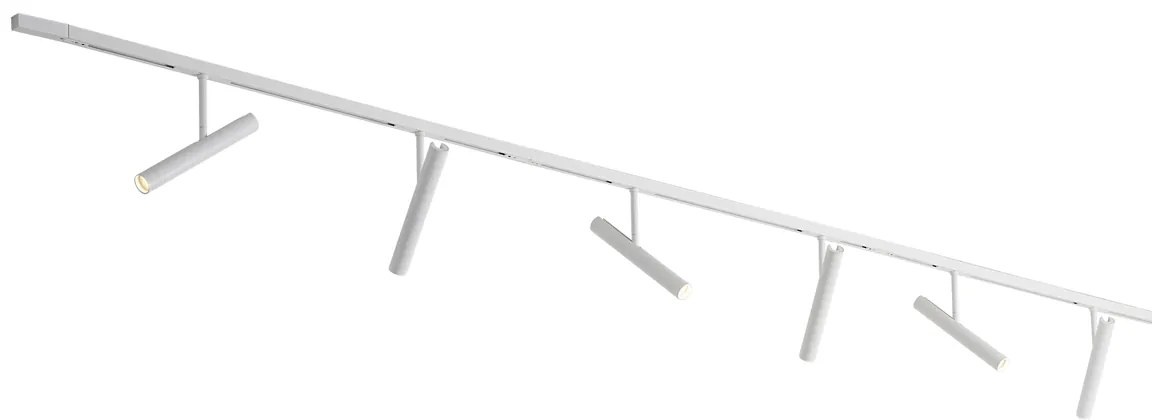Moderný koľajnicový systém biely so 6 bodovými svetlami biely 1-fázový - Slimline Avery