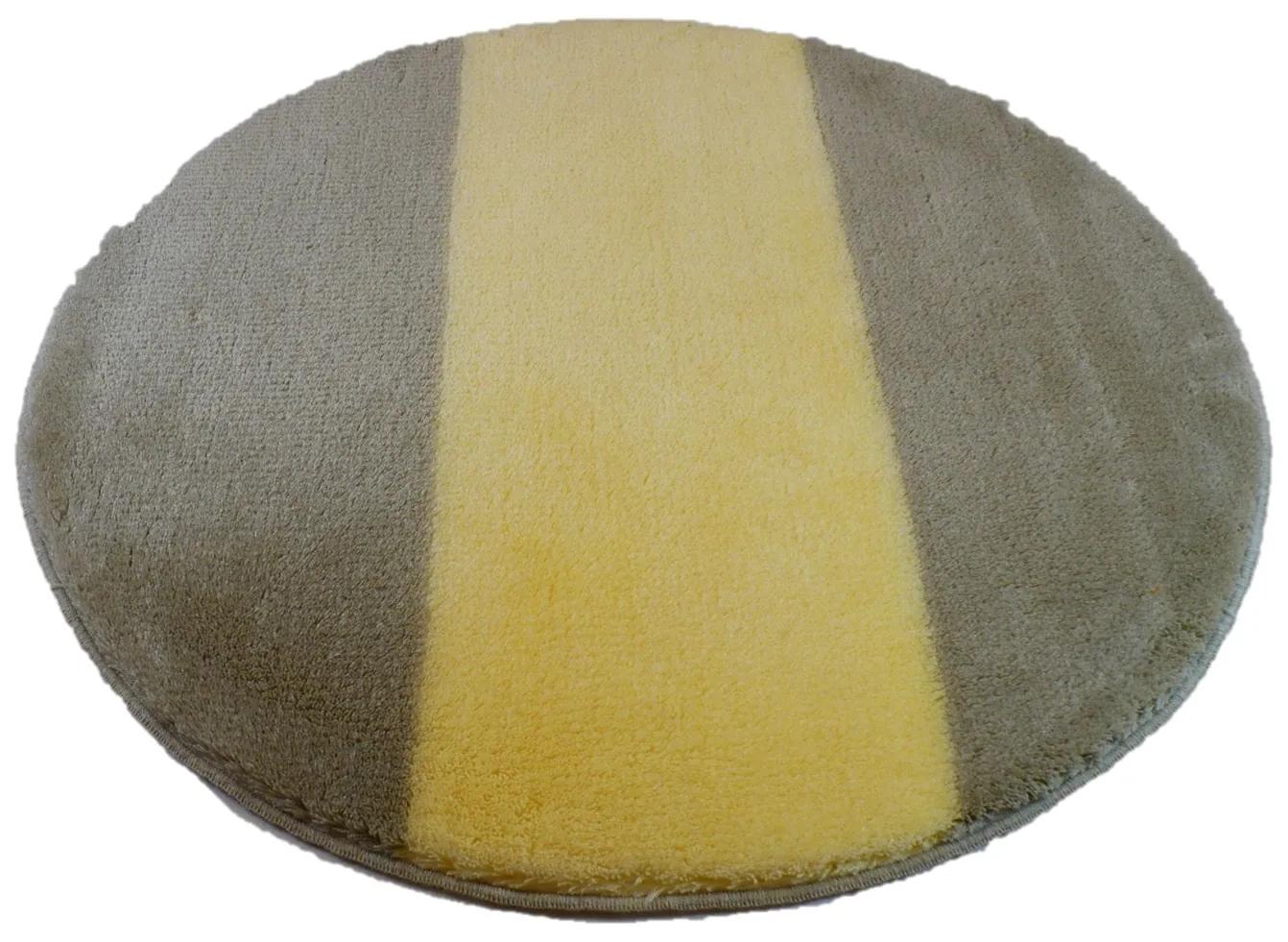 ROUTNER Kúpeľňová predložka ATHENA Sivobéžová 10307 - Sivobéžová / Kruh Ø 90 cm 10307