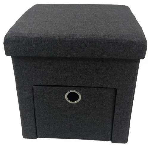 Taburetka s úložným priestorom Setin - sivá