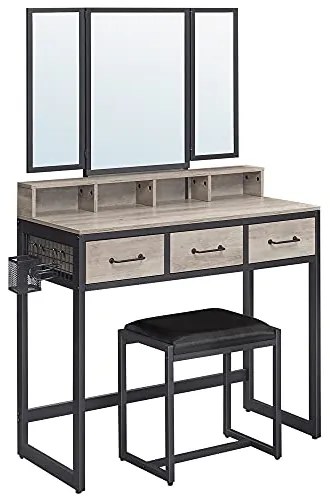 Toaletný stolík a taburetka VASAGLE RVT004B02