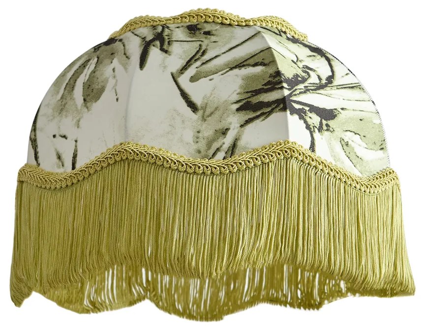 Látkové tienidlo s dizajnom listov s bielym interiérom 31,5/15/14 - Heritage