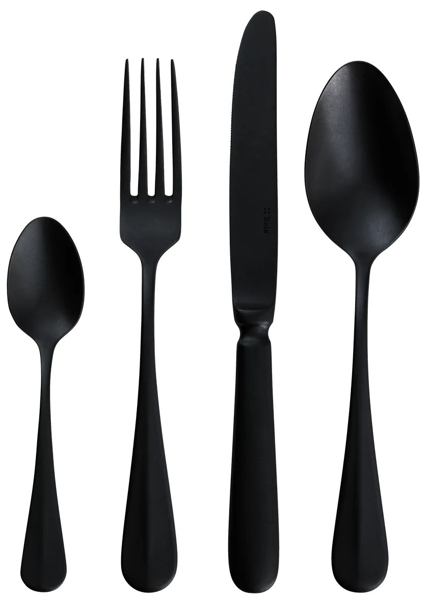 Príborový set 30 ks - Baguette Vintage PVD Black Stone Wash - 130391