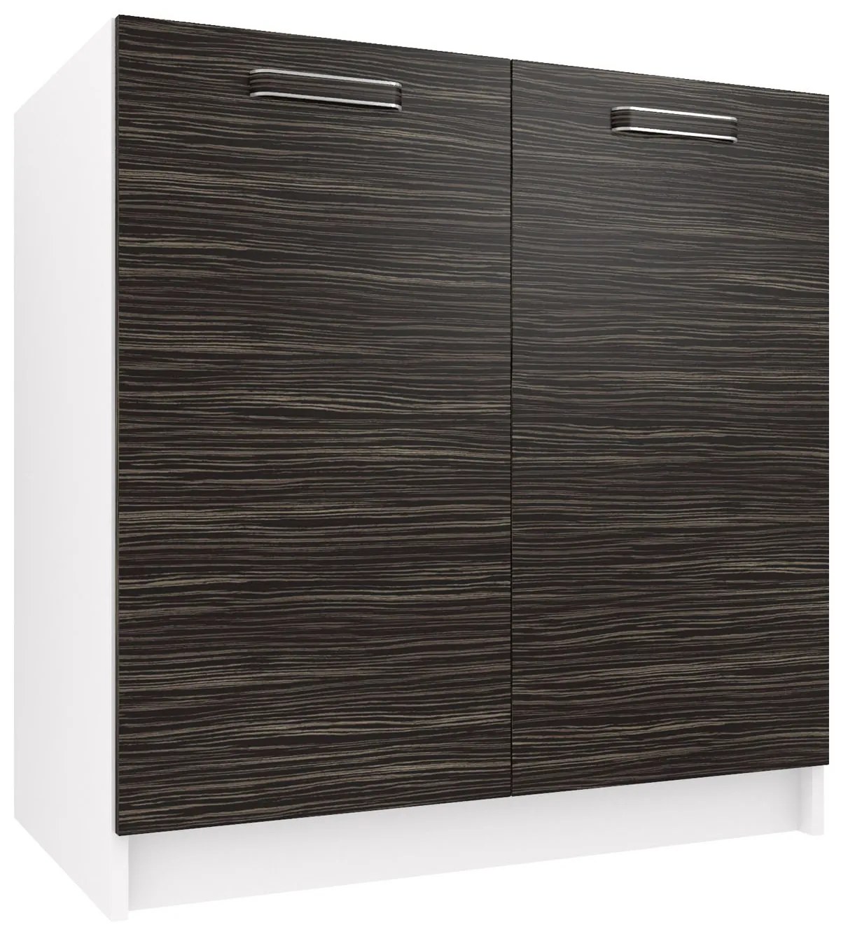 Kuchynská skrinka Belini drezová 80 cm eben kráľovský bez pracovnej dosky TOR SDZ80/0/WT/HK/0/F