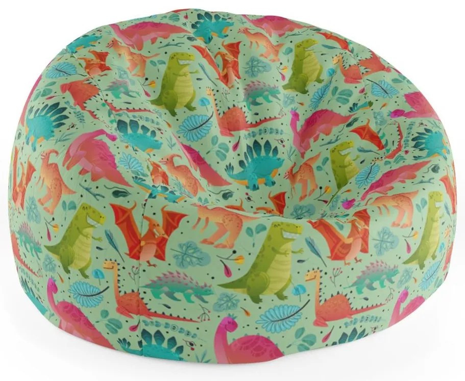 Sedací vak Cocoon dinosauri v tráve, farebná