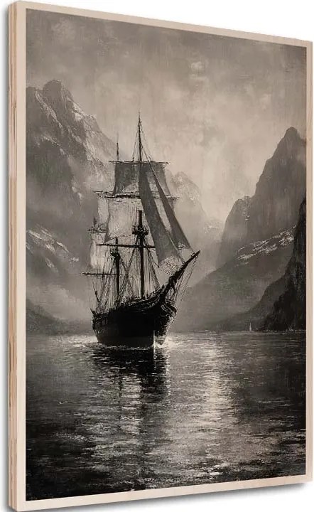 Obraz na dreve - Plavba tajomnými fjordmi