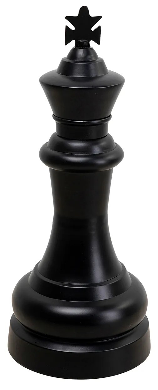 Chess King dekorácia čierna 68 cm