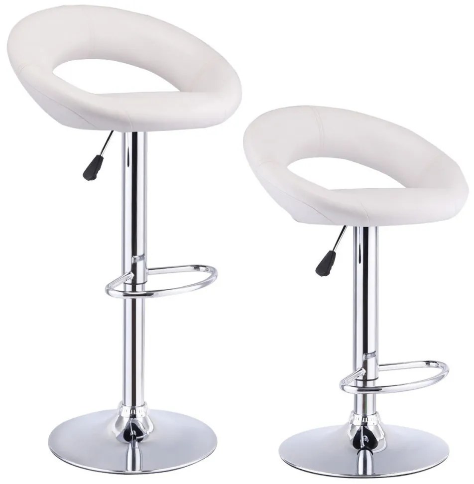 Barové stoličky, 2 ks, viac farieb- Biele