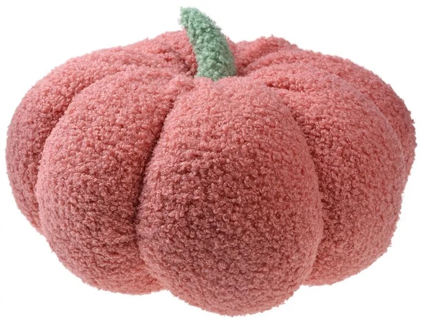 Ružový dekoračný vankúš v tvare tekvice Pumpkin - Ø 28*18 cm