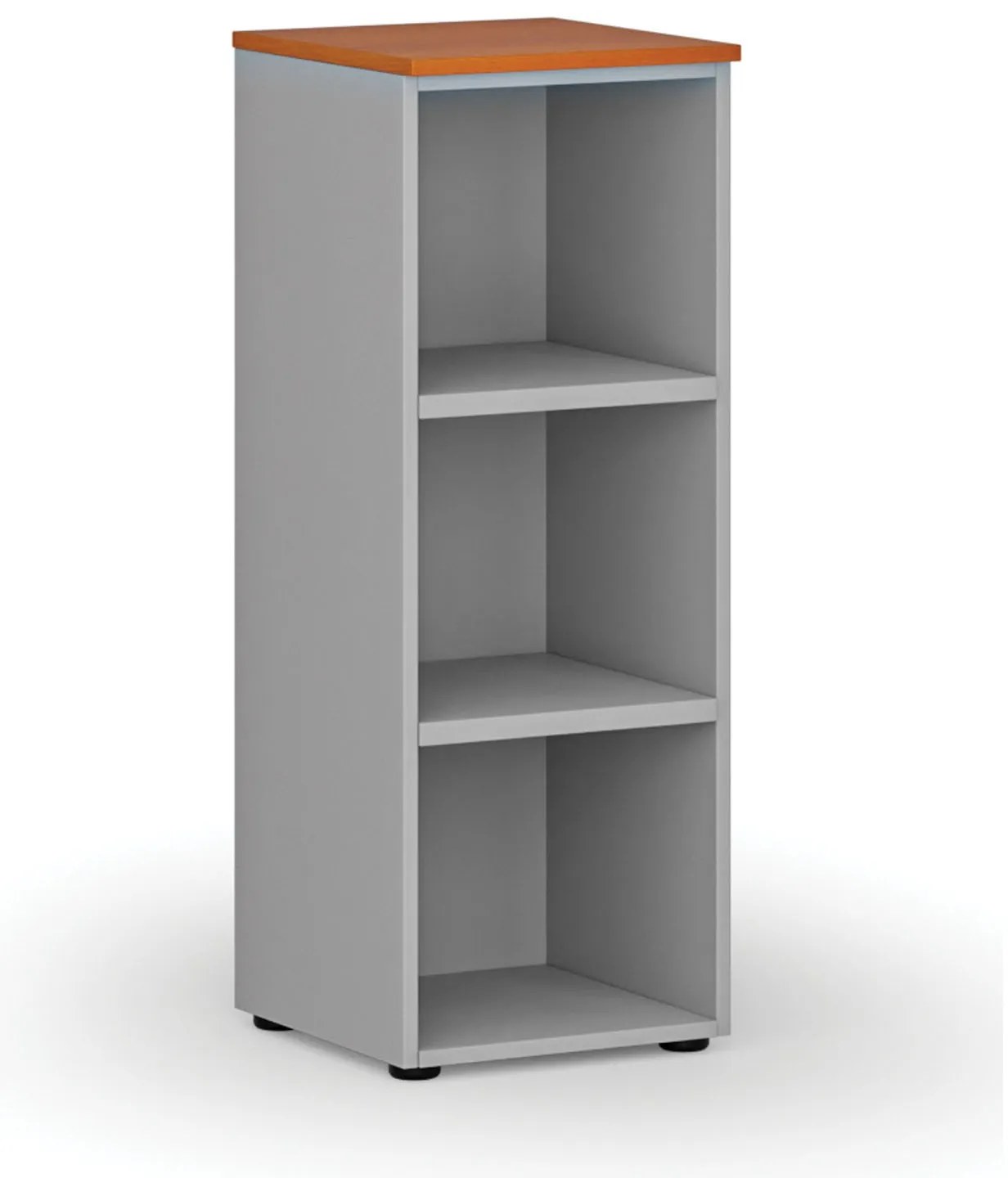 Kancelársky regál PRIMO GRAY, 400 x 420 x 1087 mm, sivá/čerešňa