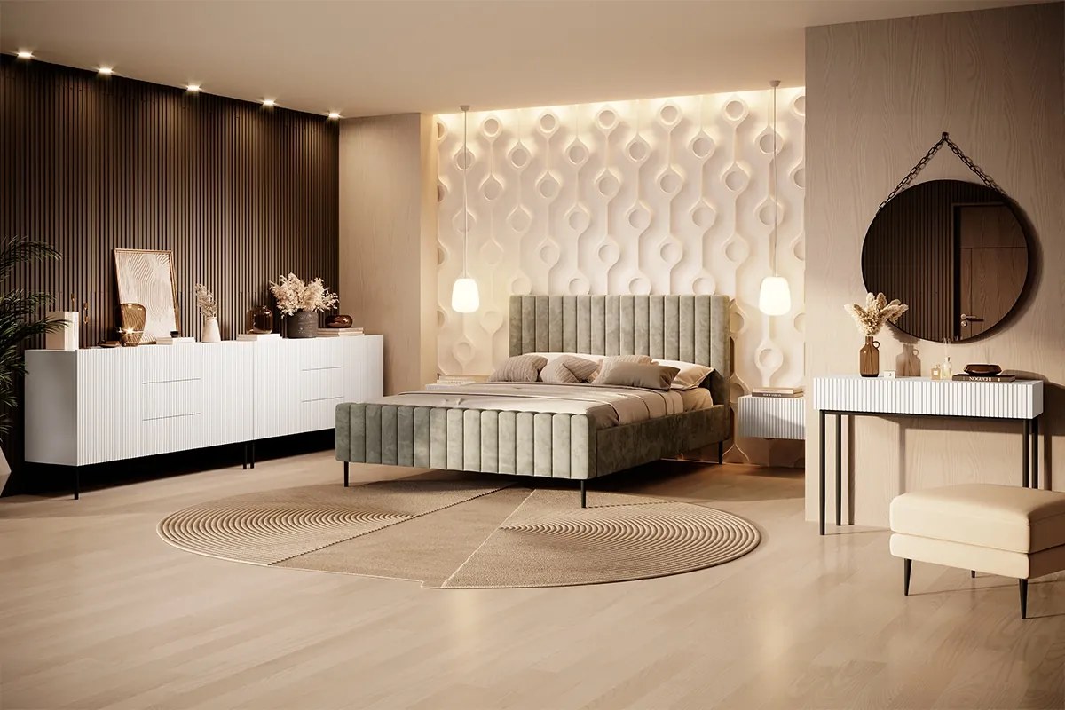 Súprava závesných nočných stolíkov Nicole 46 cm - biela