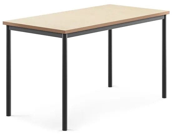 Stôl SONITUS, 1400x700x760 mm, linoleum - béžová, antracit