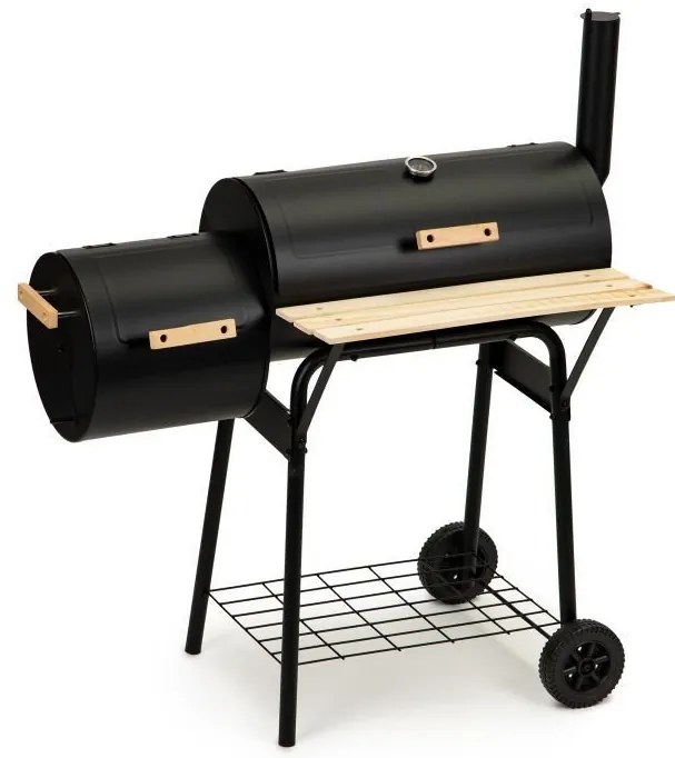 Veľký záhradný gril - 2 v 1 udiareň, teplomer + grilovacie príslušenstvo MODERNHOME - JY-061