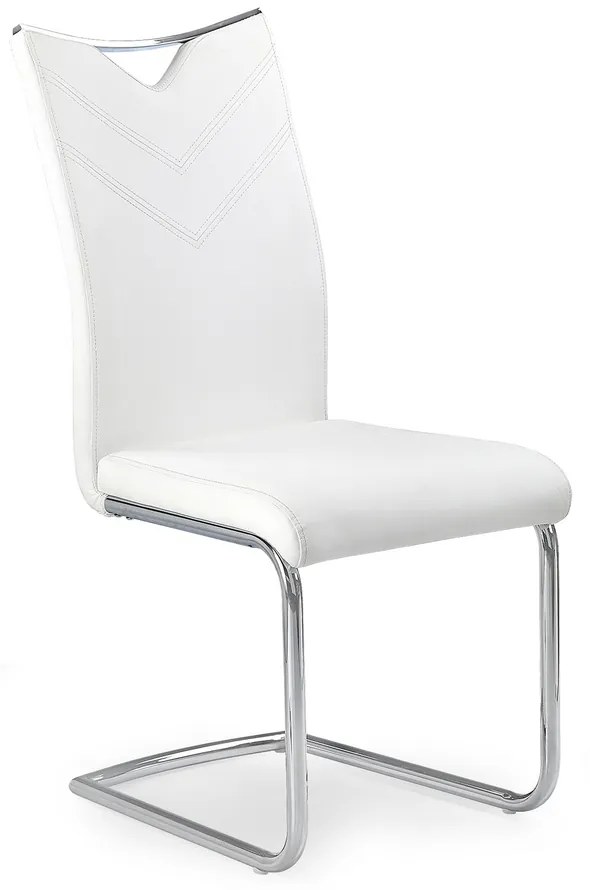 Jedálenská stolička Miley, biela / strieborná