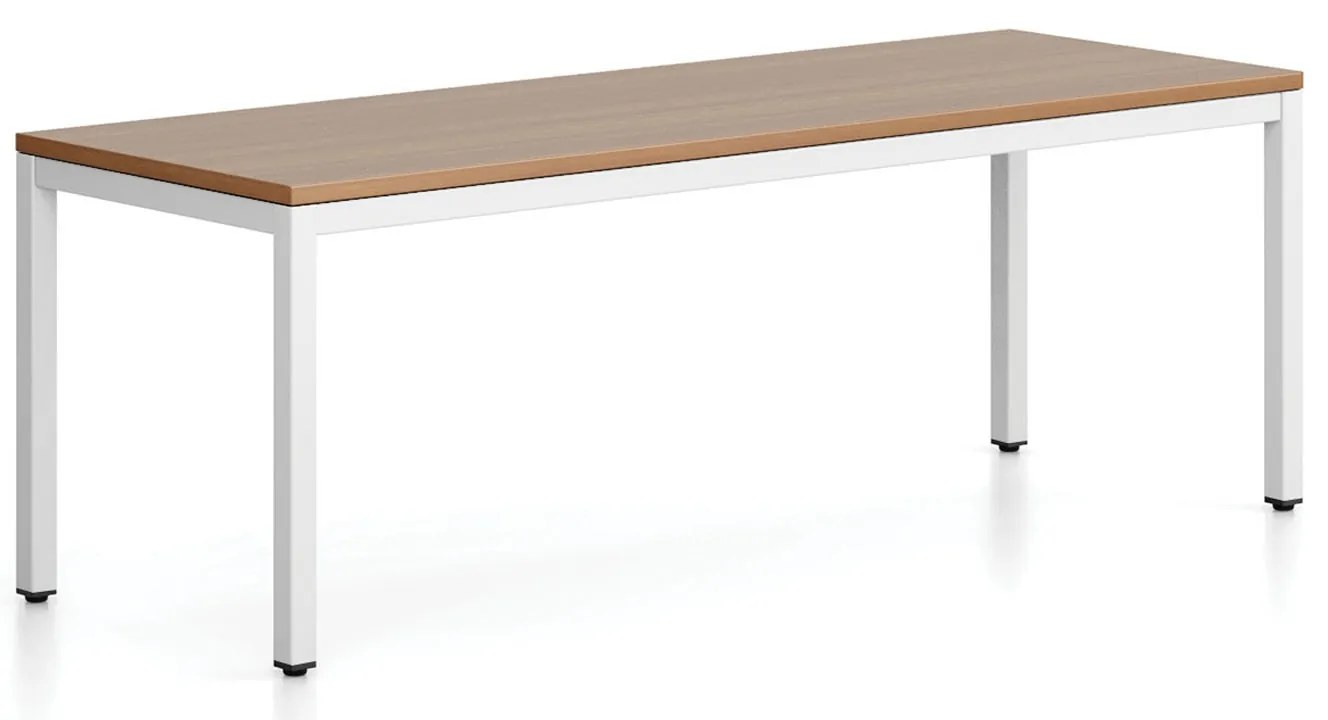 Lavica FRAME, biela podnož, 1685 x 404 x 468 mm, orech