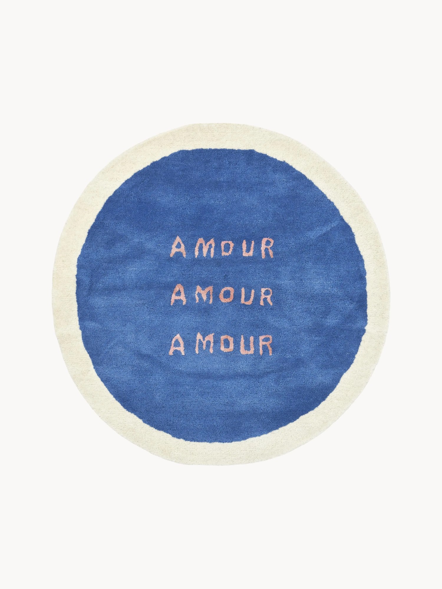 Okrúhly koberec's vysokým vlasom Amour