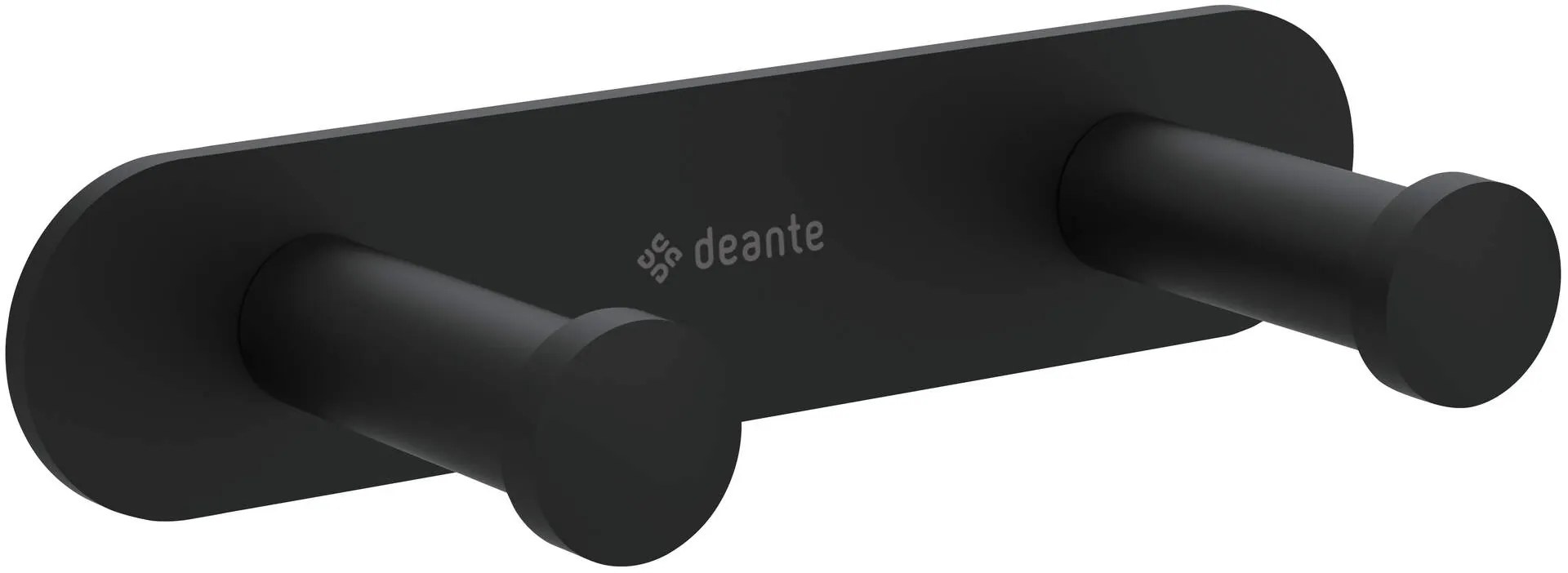 Deante Jasmin, dvojháčik na uteráky, čierna matná, DEA-ADJ_N12L