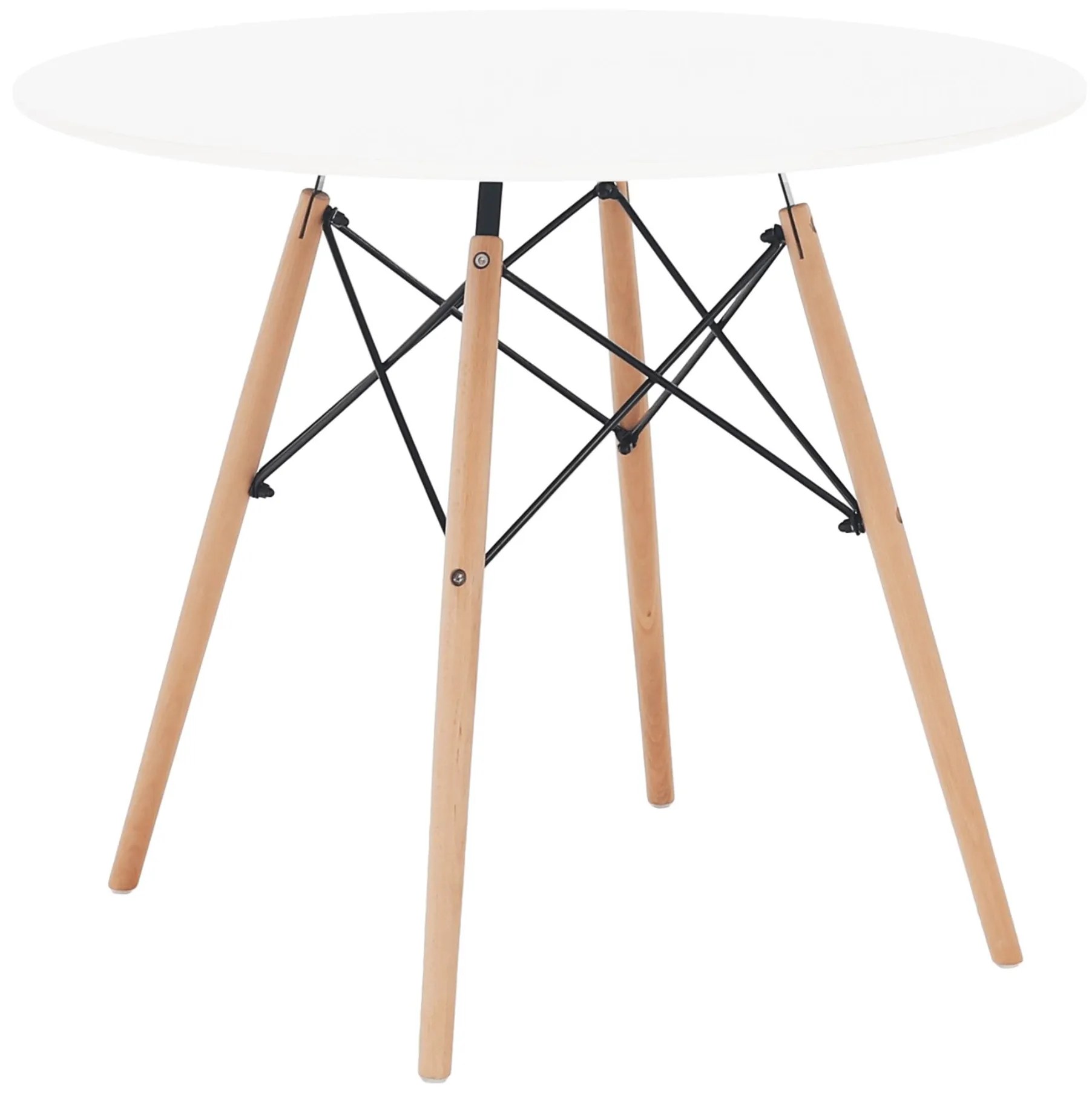 Jedálenský stôl Gamin 2 (biela + buk) (pre 2 osoby). Vlastná spoľahlivá doprava až k Vám domov. 1116348