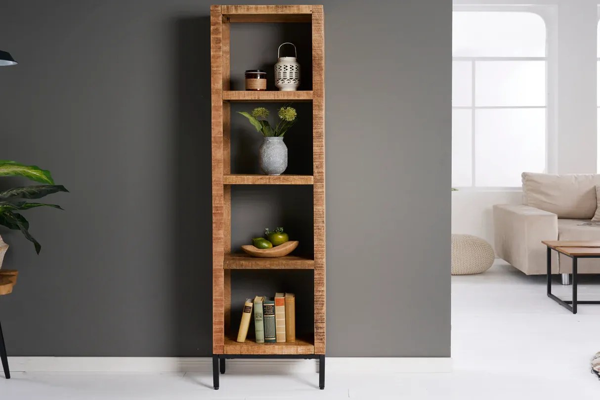 Polica IRON CRAFT 180x40cm mango prírodná