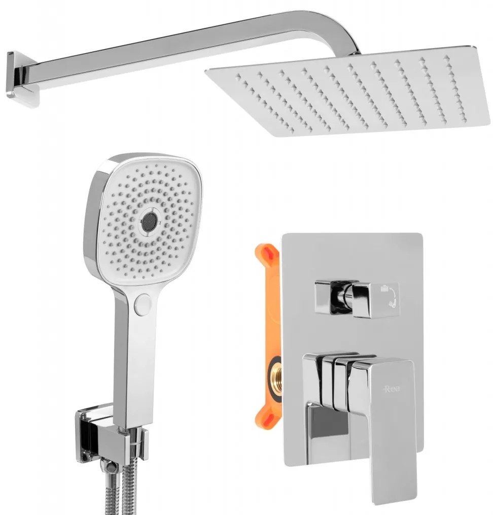 Rea Orix, podomietková sprchová sada + BOX, chrómová, REA-P8463