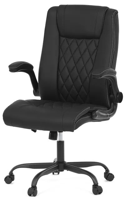 Autronic BONTEC Kancelárske kreslo, hojdací mechanizmus, čierna ekokoža, KA-Y344 BK Farba: Čierna