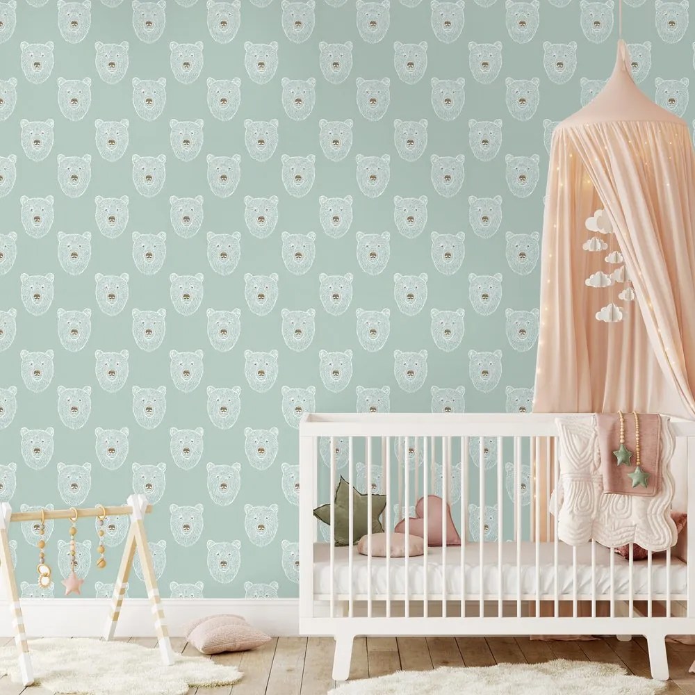 Tapeta roztomilí medvedíky na svetlom pozadí