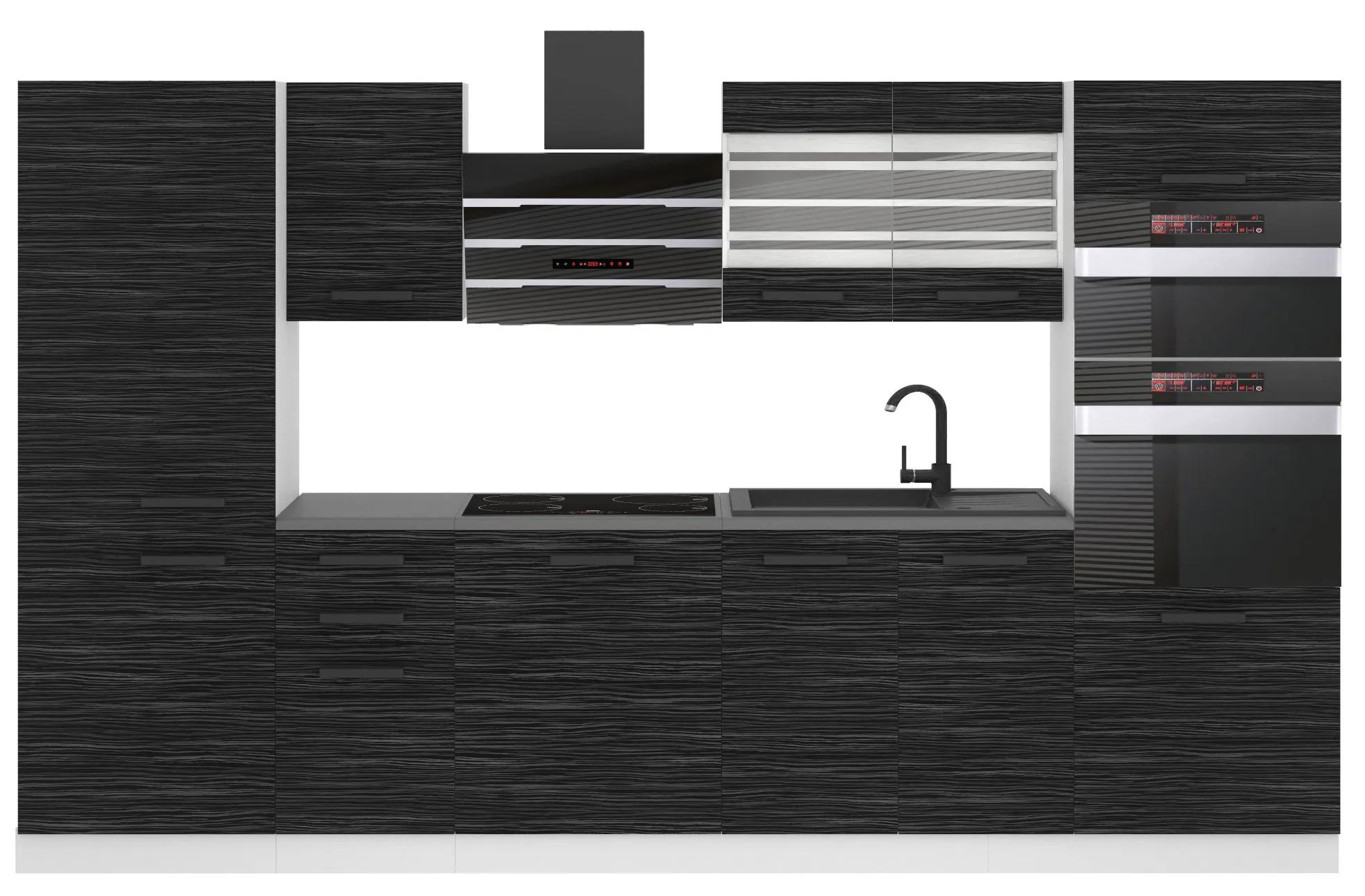 Kuchynská linka Belini Premium Full Version 300 cm eben kráľovský s pracovnou doskou MILA