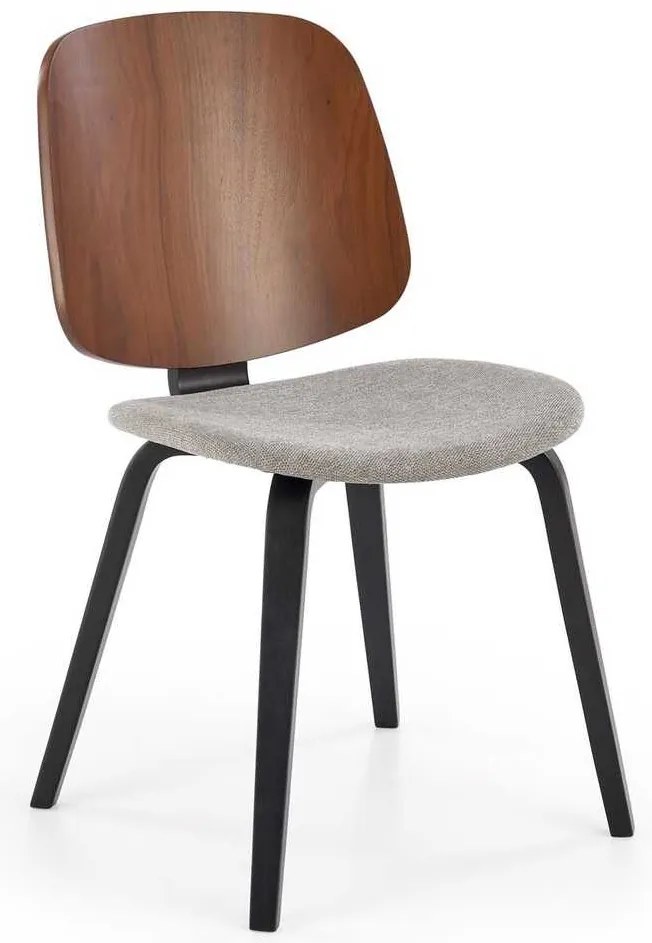 Jedálenská stolička Wrenley, sivá / orech