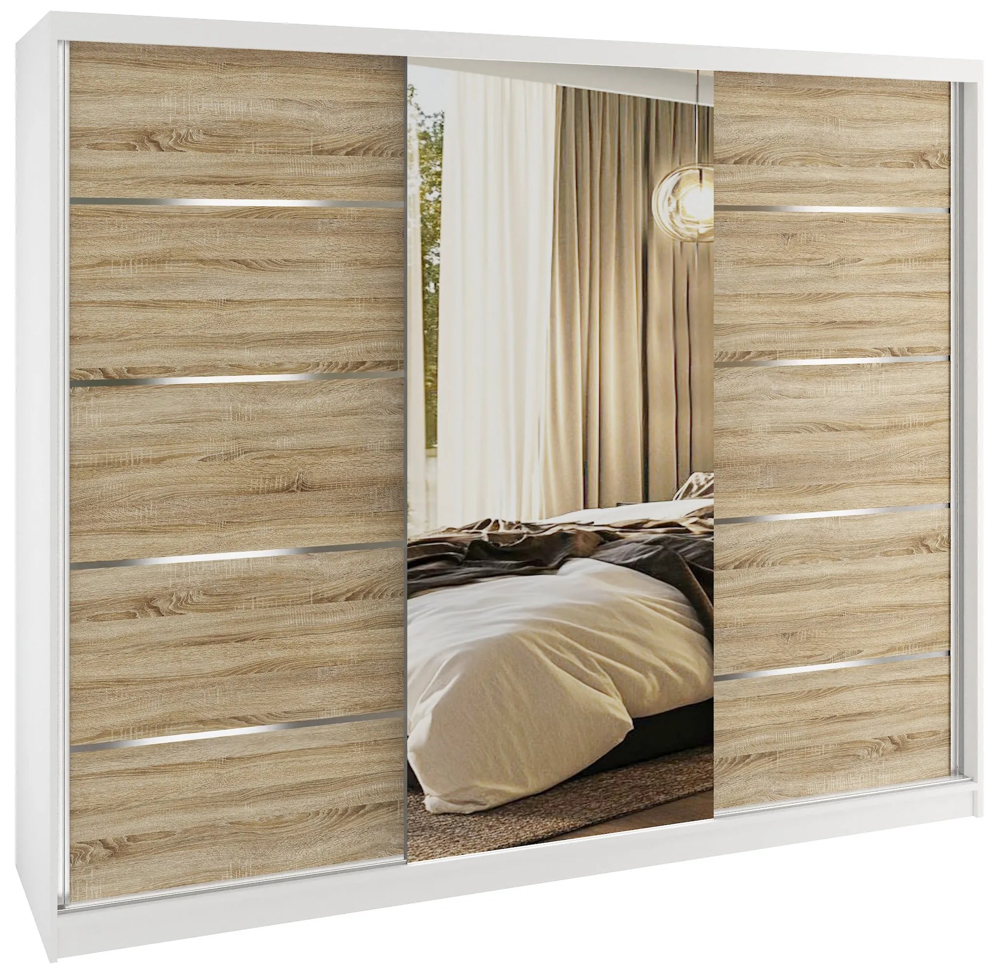 Šatníková skriňa SERENITY 232 cm dub sonoma mat MBP SERENITY SZP8/0/W/DS/0/HIAL