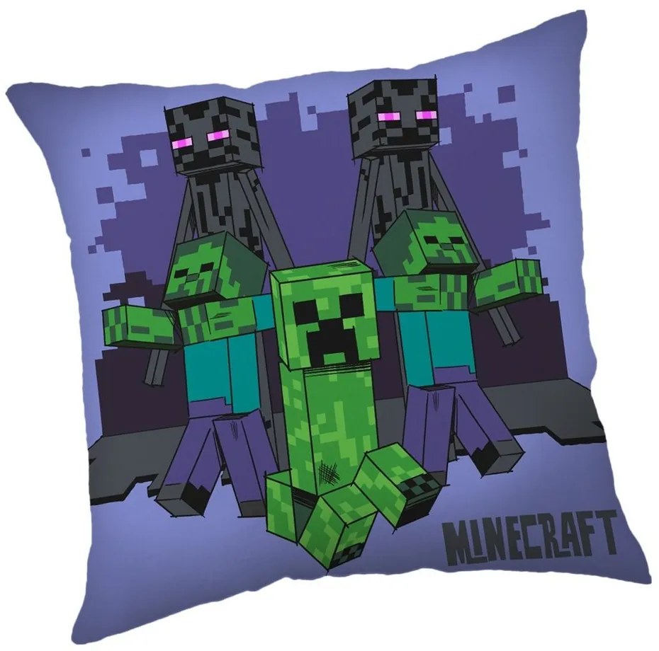 Jerry Fabrics Detský vankúšik s potlačou - Minecraft - Mobs coming for you | 40 x 40 cm