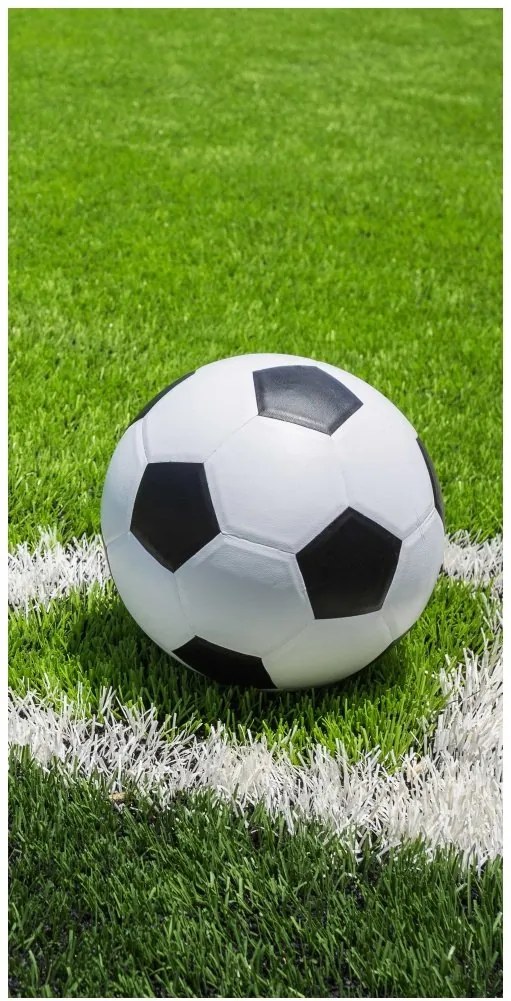 Bavlnená plážová osuška s futbalovou loptou - 100% bavlna - 70 x 140 cm