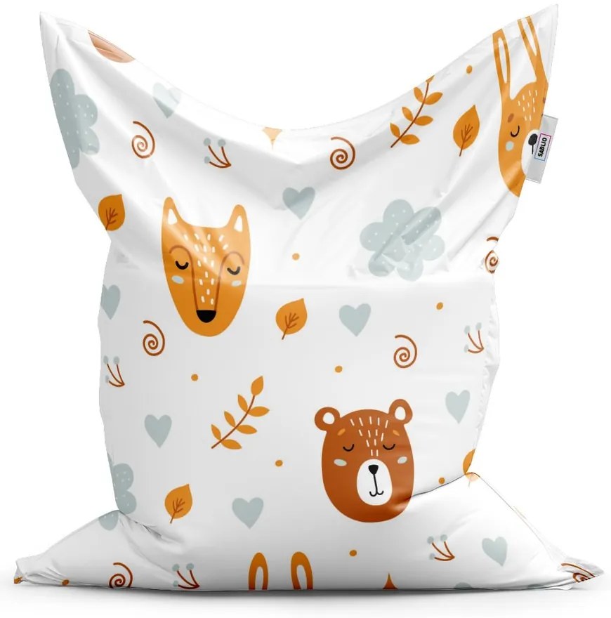 Sedací vak Classic medveď a líška - detský, farebná