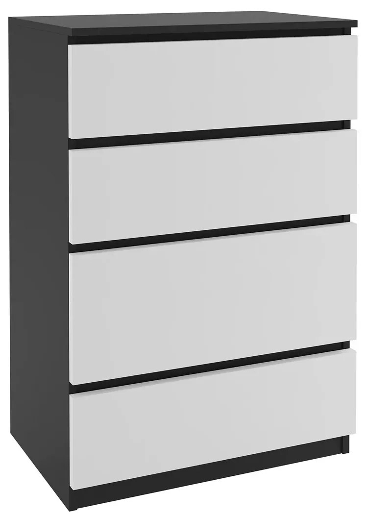 Komoda 62 Belini čierny / biely SI KOM1/1/B/W/0/0