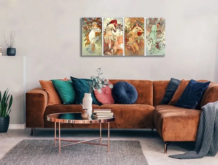 Obraz na plátne ŠTYRI ROČNÉ OBDOBIA – Alfons Mucha REP003