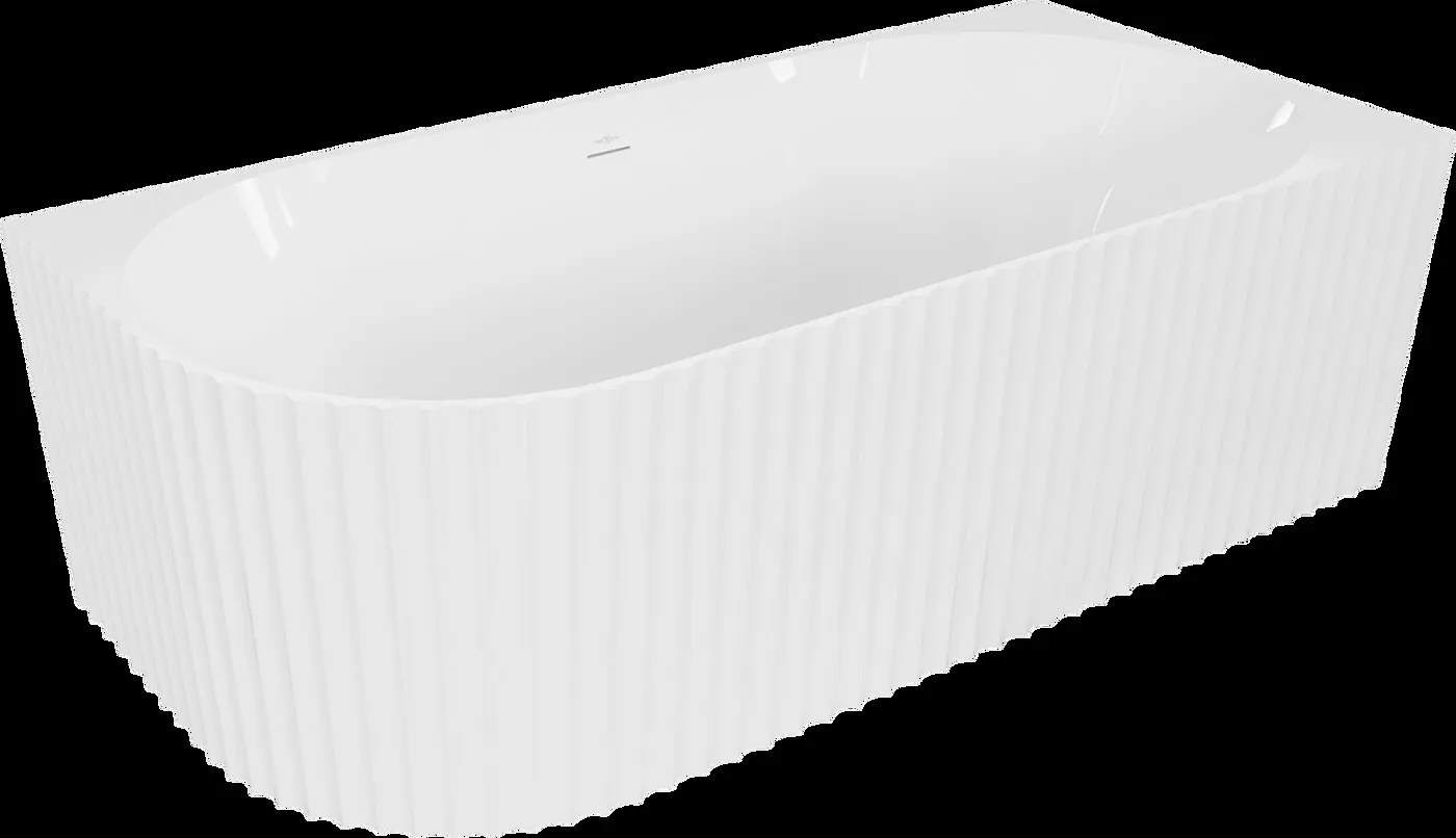 Mexen Gia, voľne stojaca rohová vaňa, drážkovaná, pravá, 150 x 75 cm, biela lesklá, 52701507500P-SS