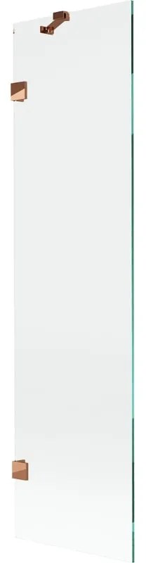 Mexen, Mexen Lunar 1-krídlová vaňová zástena 50 x 150 cm, transparentná, ružové zlato - 897-050-000-60-00