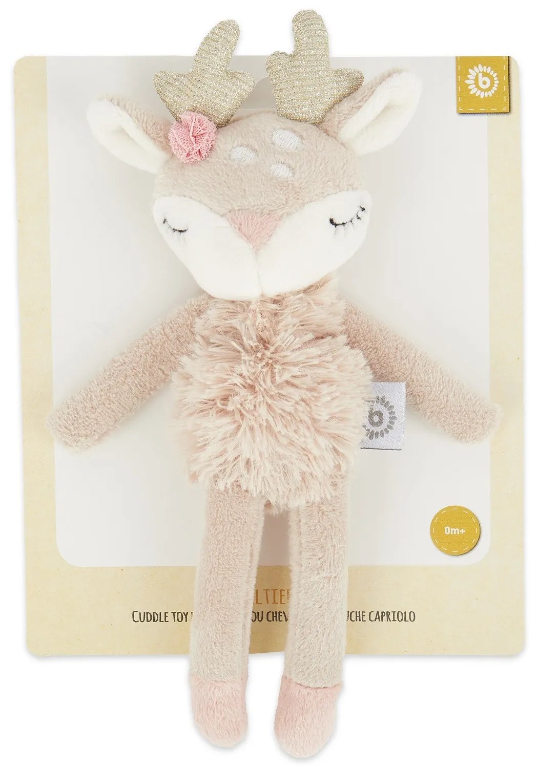 Bieco - Textilná hračka jelenček Ella s hrkálkou