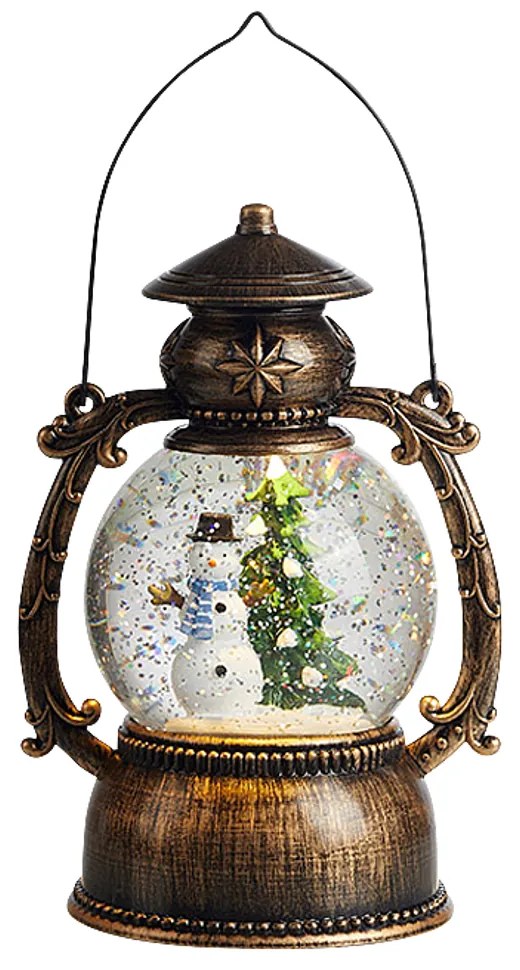 LED svetelná dekorácia lampáš, napájanie: batériové, teplá biela, výška: 20,5 cm